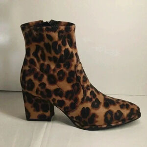 Mark fisher women leave 2 cheetah ankle booties